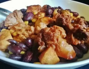 Haricots rouges aux chou-fleur et poulet