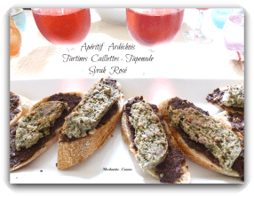 Tartines ardéchoises caillette et tapenade