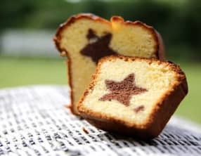 Cake étoilé aux deux chocolats