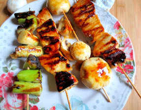 Brochettes de thon et légumes à la japonaise