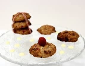 Cookies moelleux framboises chocolat blanc