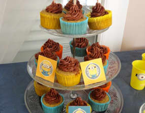 Cupcakes banane, ganache au chocolat