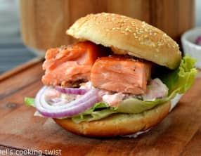Burger nordique au saumon