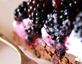 Tarte aux mûres et chantilly fouettée