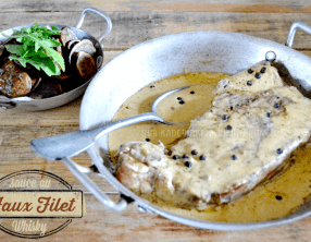 Faux filet de boeuf au poivre flambé au whisky