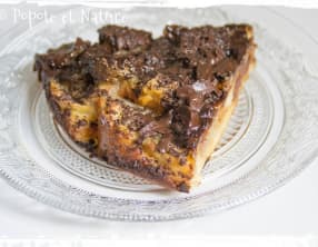 Brioche perdue au chocolat, à la banane et au rhum