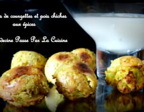 Boulettes de courgettes et pois chiche à l'indienne