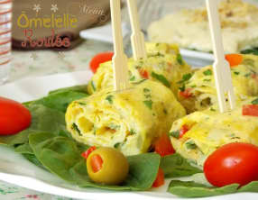 Omelette roulée aux herbes