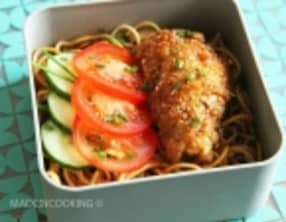 Bento au poulet frit sauce soja