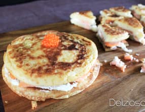 Croque blinis au saumon