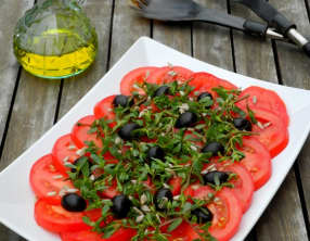 Salade de tomates et de pourpier d’été