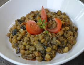 Pois chiches aux aubergines