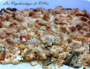 Crumble de courgettes et chèvre
