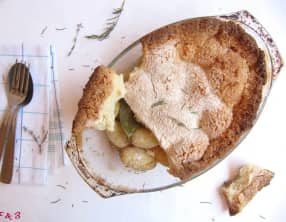 Pommes de terre en croute de sel