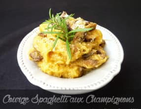 Courge spaghetti aux Champignons