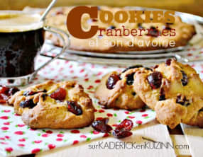 Cookies géant aux cranberries et son d'avoine