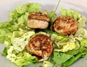 Champignons farcis jambon ail et fines herbes