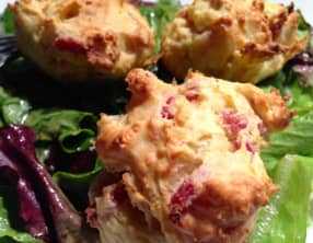 Muffins croustillants Ricotta et Bacon