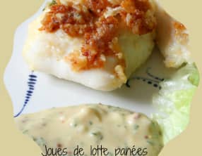 Joues de lotte panées au parmesan