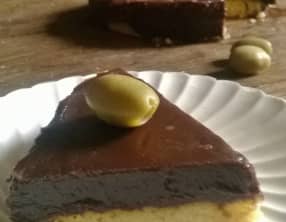 Tarte au chocolat et olives