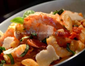 Penne Rigate aux crevettes à l'Arrabiata