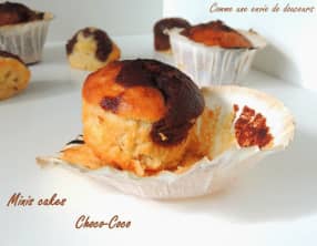 Mini cakes moelleux coco chocolat