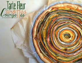 Tarte fleur carottes - courgettes