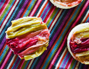 Entremet speculoos, mascarpone, rhubarbe