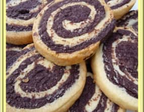 Petits sablés chocolat vanille en forme de spirale