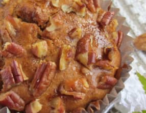 Muffins pomme, sirop d'érable et noix de pécan