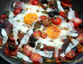 Oeufs aux poivrons et chorizo