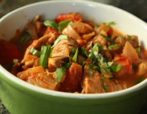 Cocotte de noix de veau à la sauce tomate