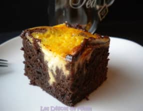 Brownie au chocolat et tourbillon de cheesecake
