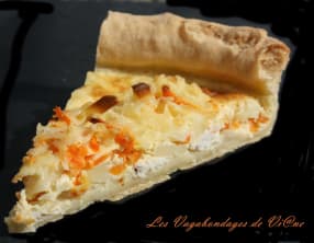Quiche au poulet, carotte et panais