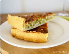 Tarte salée petits pois lardons