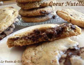 Cookies Chocolat et Coeur Nutella