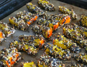 Frites de potimarron aux 6 graines