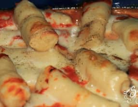 Quenelles de Semoule, Mozzarella et Tomate