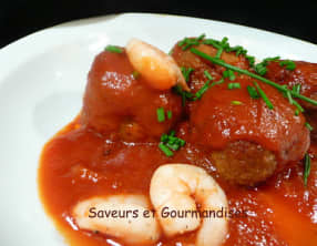 Boulettes de sardines farcies aux crevettes.