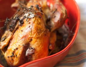 Pintade aux graines et purée d’automne