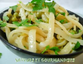 Linguine aux petits pois.