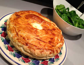 Tourte aux pommes de terre bacon et oignons