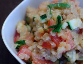 Salade de lentilles corail