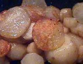 Salade de rougets et topinambours confits