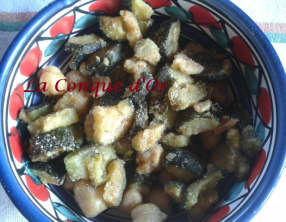 Salade de pois chiches croquants aux courgettes