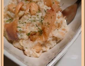 Risotto aux deux saumons