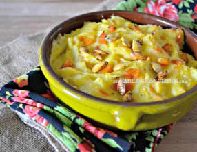 Hachis parmentier au potimarron et graines au curcuma