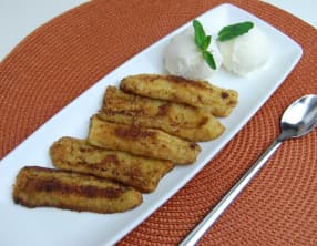 Banane au four croustillante