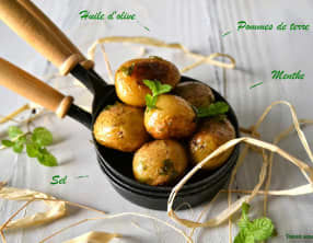 Petites pommes de terre à l'huile d'olive et à la menthe