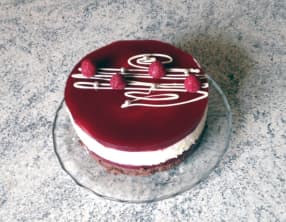 Gâteau framboises et 2 chocolats